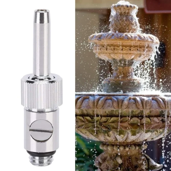 Fountain Nozzle,M10 Male Thread Fountain Nozzle Adjustable Nozzle with Valve Garden Pond Sprinkler - Image 3