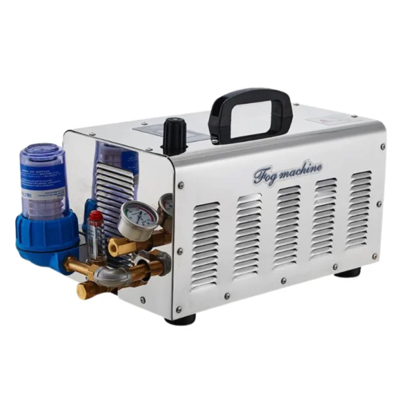 Fog Machine Mist System,7L/min, SS Cover, With Digital Timer, Crank Pump (3 Plungers), 220V/110V,50Hz/60Hz,1.8KW,60Bar, 860PSI,4-10℃,7L/min,600㎡,100meter Nylon 95 Nozzles and 96 Slip Connectors